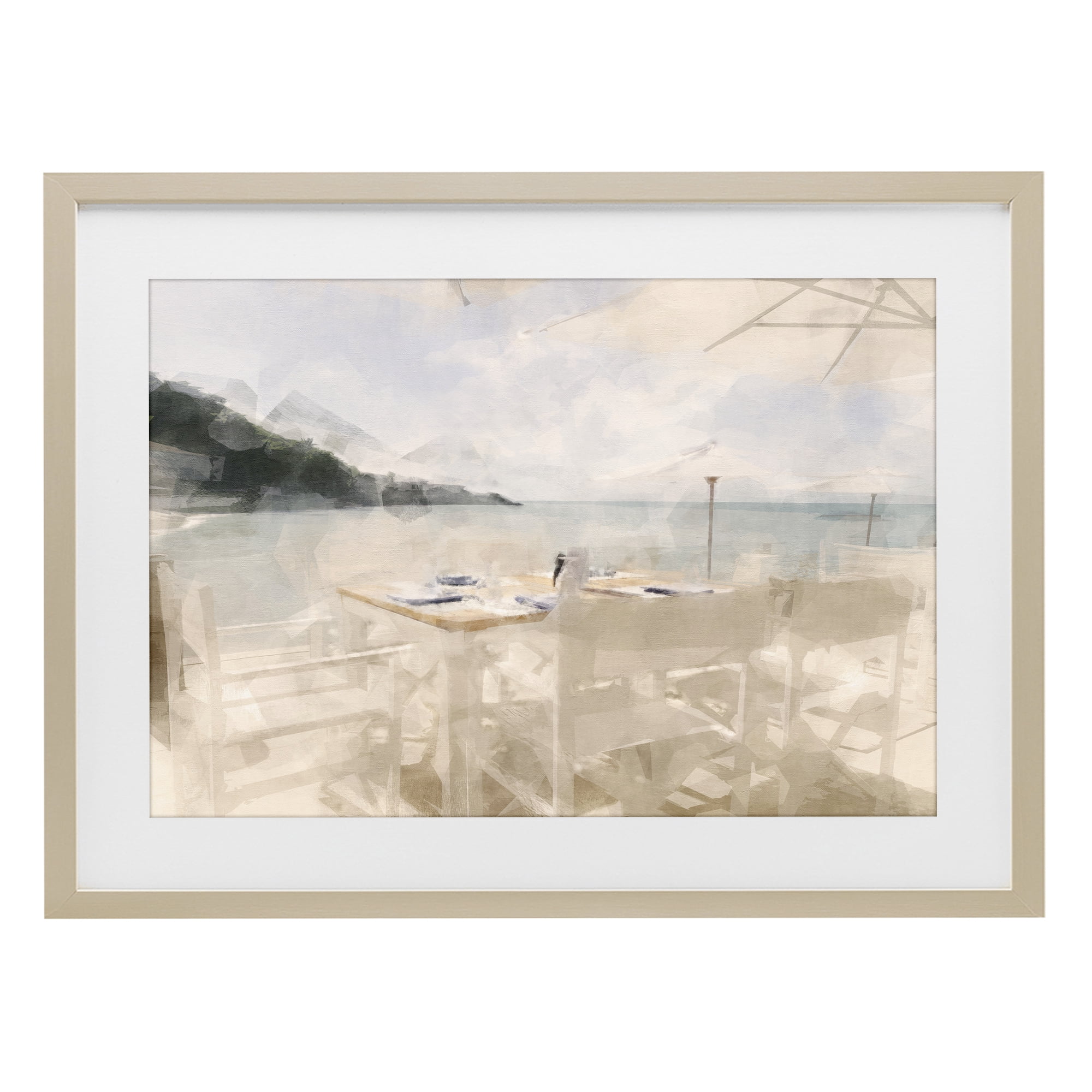 Stupell Industries Table By The Sea Birch Framed Print Under Glass, design by Noah Bay