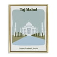 thumbnail image 1 of Stupell Industries Taj Mahal Architecture Town & City Painting Gold Floater Framed Art Print Wall Art, 17 x 21, 1 of 10