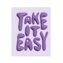 Stupell Industries Take It Easy Letters Text & Numbers Painting Unframed Art Print Wall Art, 11 x 14