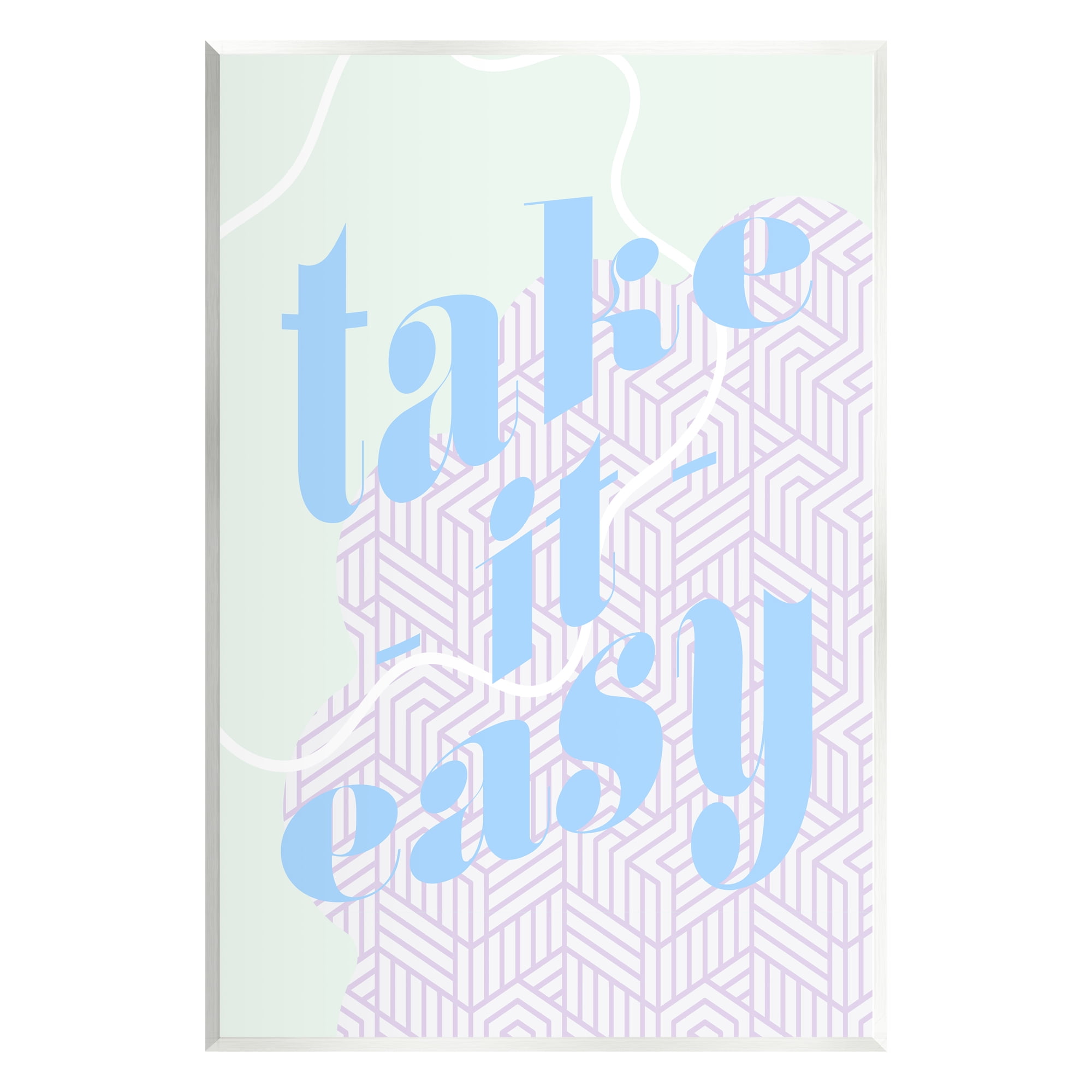 Stupell Industries Take It Easy Pastel Geometric Religious Painting Unframed Art Print Wall Art