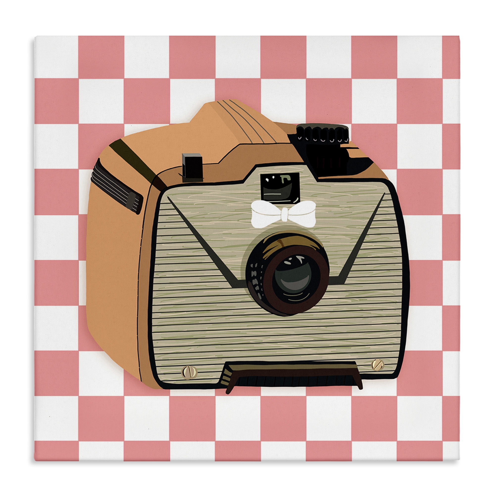 Stupell Industries Take The Shot Retro Camera Fashion Painting Wrapped Canvas Art Print Wall Art, 24 x 24