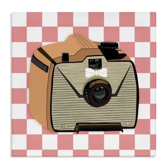 Stupell Industries Take The Shot Retro Camera Fashion Painting Wrapped Canvas Art Print Wall Art, 30 x 30