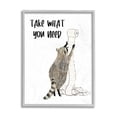 thumbnail image 1 of Stupell Industries Take What You Need Phrase Toilet Paper Racoon Design by Victoria Barnes, 1 of 7