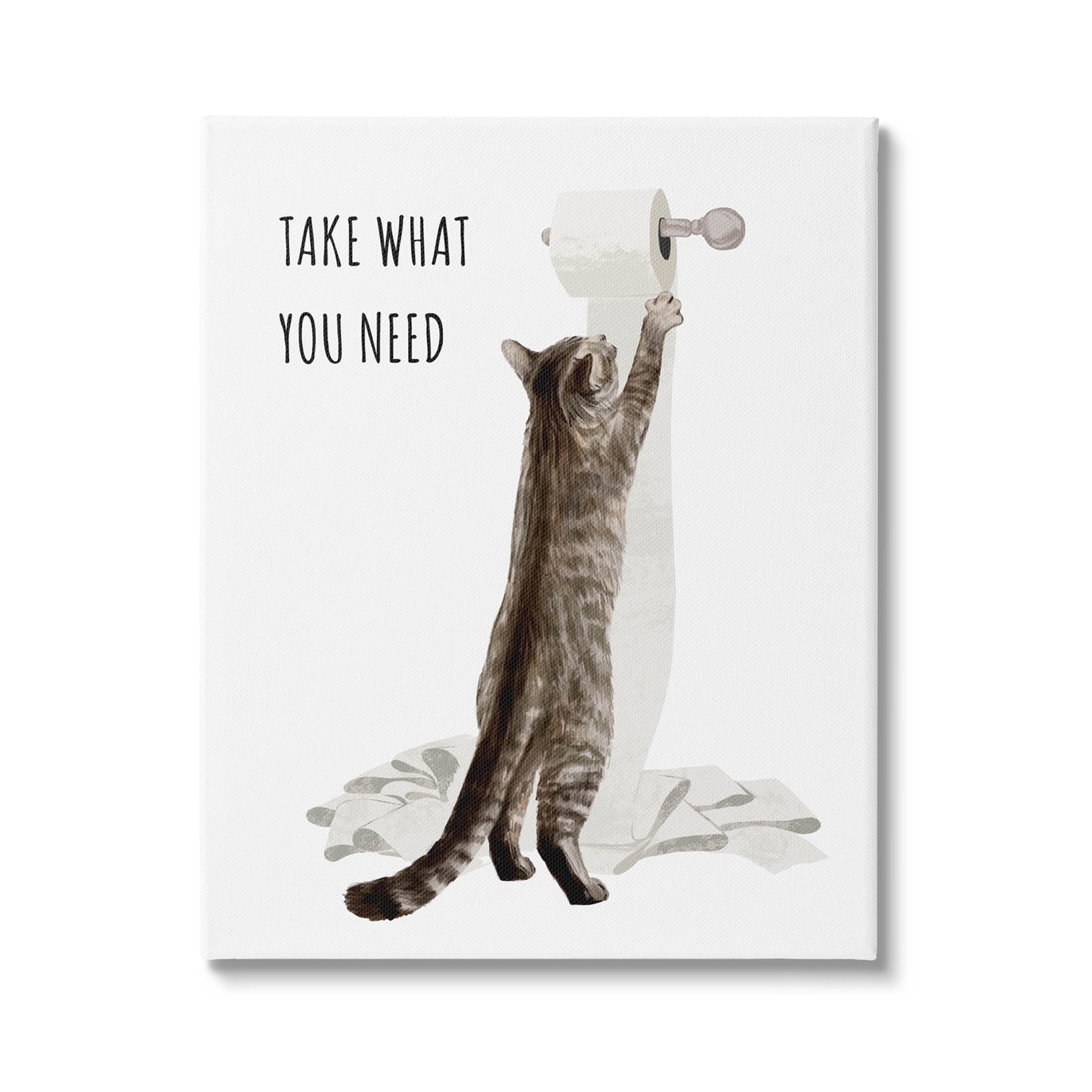 Toilet Paper Cats Art Print | Large Toilet Paper Cats Art Print | Large