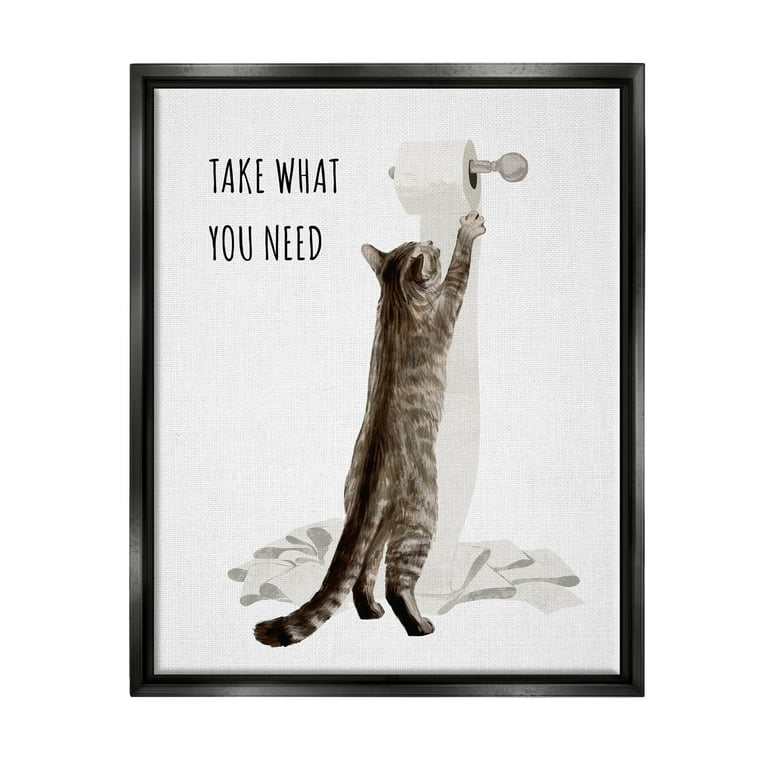 Toilet Paper Cats Art Print | Large Toilet Paper Cats Art Print | Large