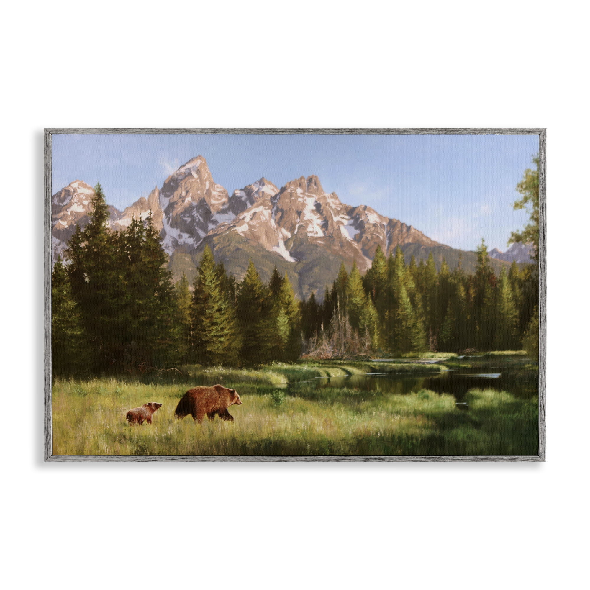 Stupell Industries Taking The Scenic Route Landscape & Nature Painting Gray Framed Art Print Wall Art, 30 x 20