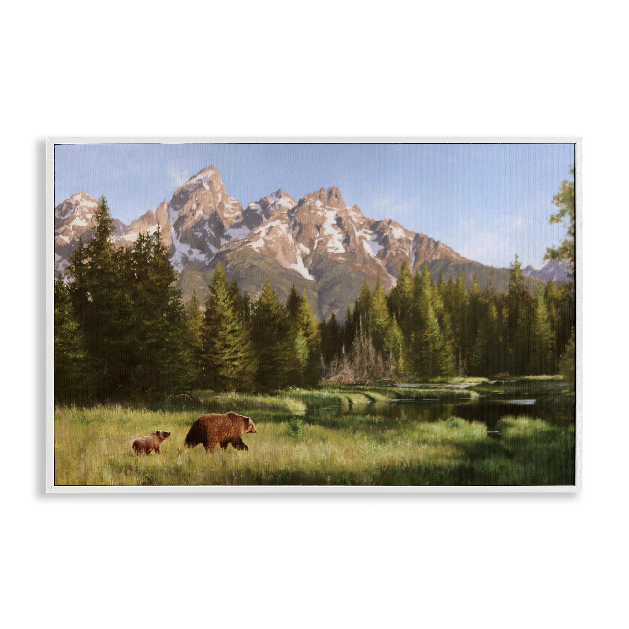 Stupell Industries Taking The Scenic Route Landscape & Nature Painting White Framed Art Print Wall Art, 18 x 12