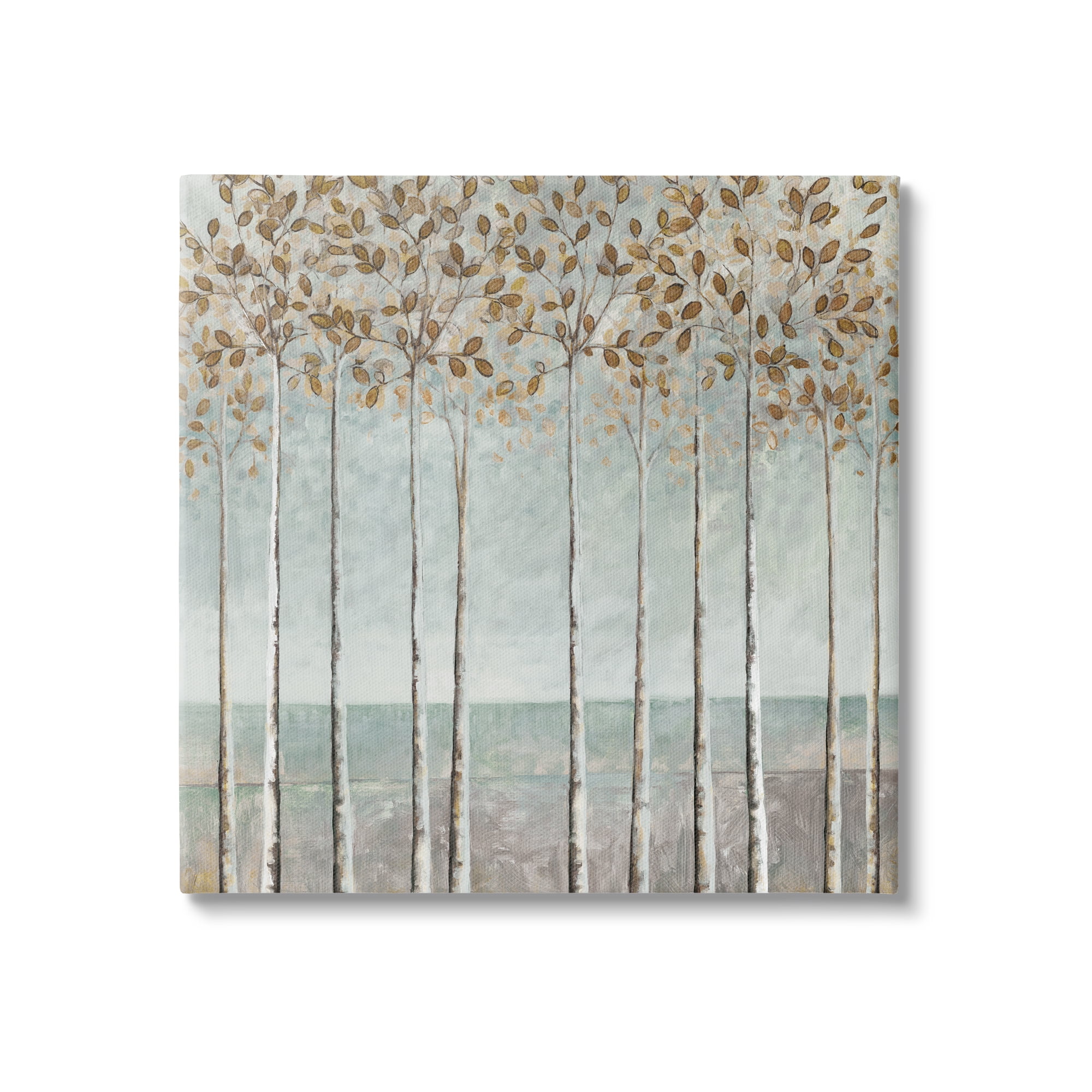 Stupell Industries Tall Birch Tree Trunks Blossoming Fall Leaves Painting Gallery Wrapped Canvas Print Wall Art, Design by Cloverfield & Co.