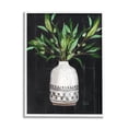 thumbnail image 1 of Stupell Industries Tall Botanical Leaves Arrangement Patterned Pottery Vase Painting White Framed Art Print Wall Art, Design by Patricia Pinto, 1 of 5