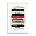 thumbnail image 1 of Stupell Industries Tall Fashion Bookstack Beauty & Fashion Painting Black Framed Art Print Wall Art, 12 x 18, 1 of 2