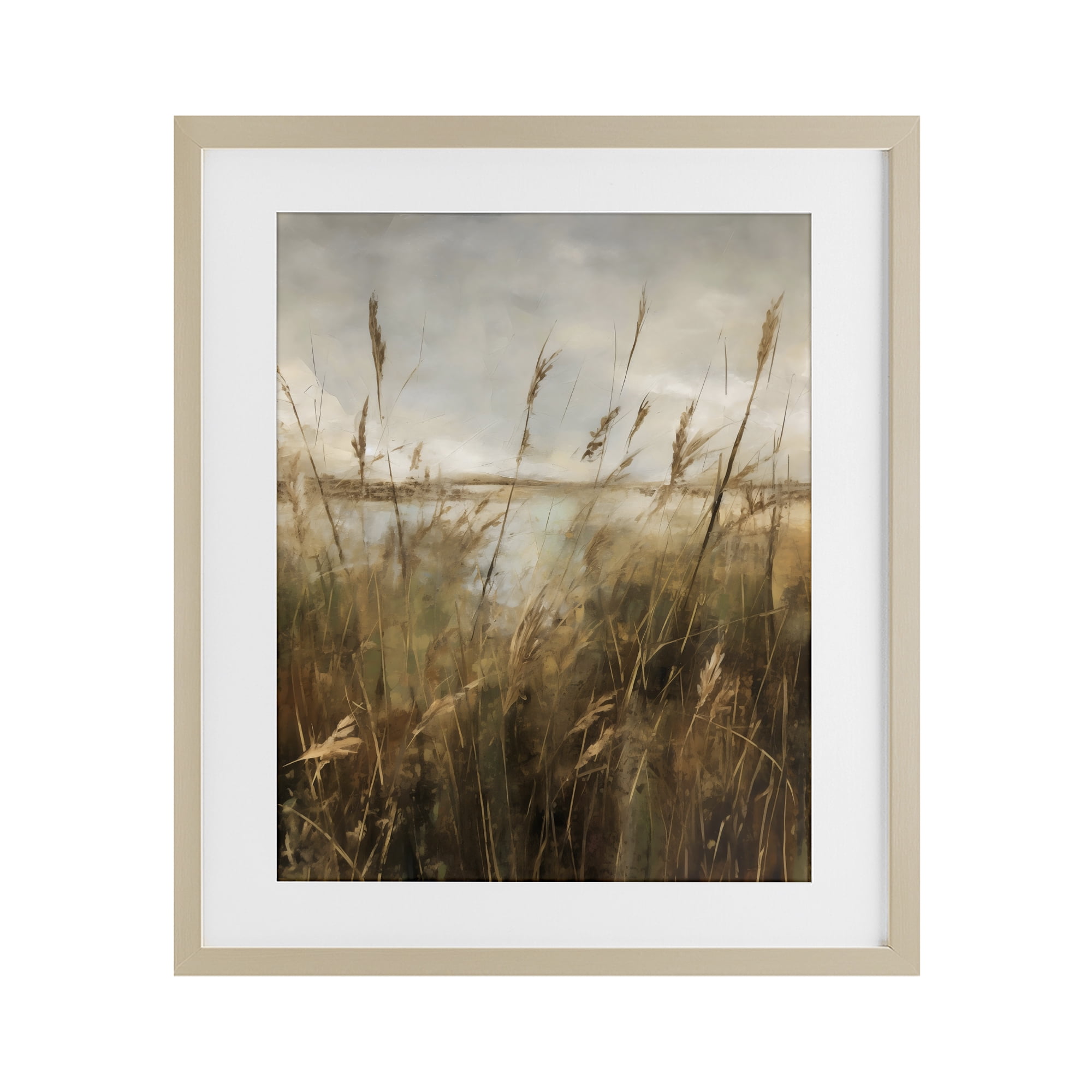 Stupell Industries Tall Grass Beside Quiet Lake Birch Framed Print Under Glass, design by Creative Studio