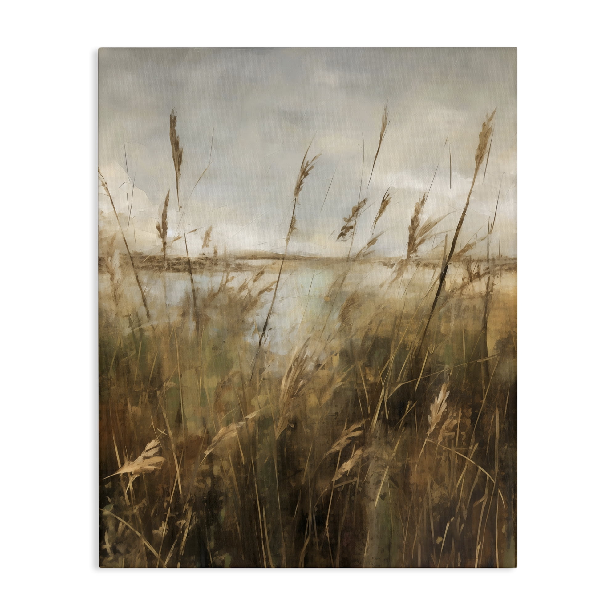 Stupell Industries Tall Grass Beside Quiet Lake Canvas Wall Art, design by Creative Studio