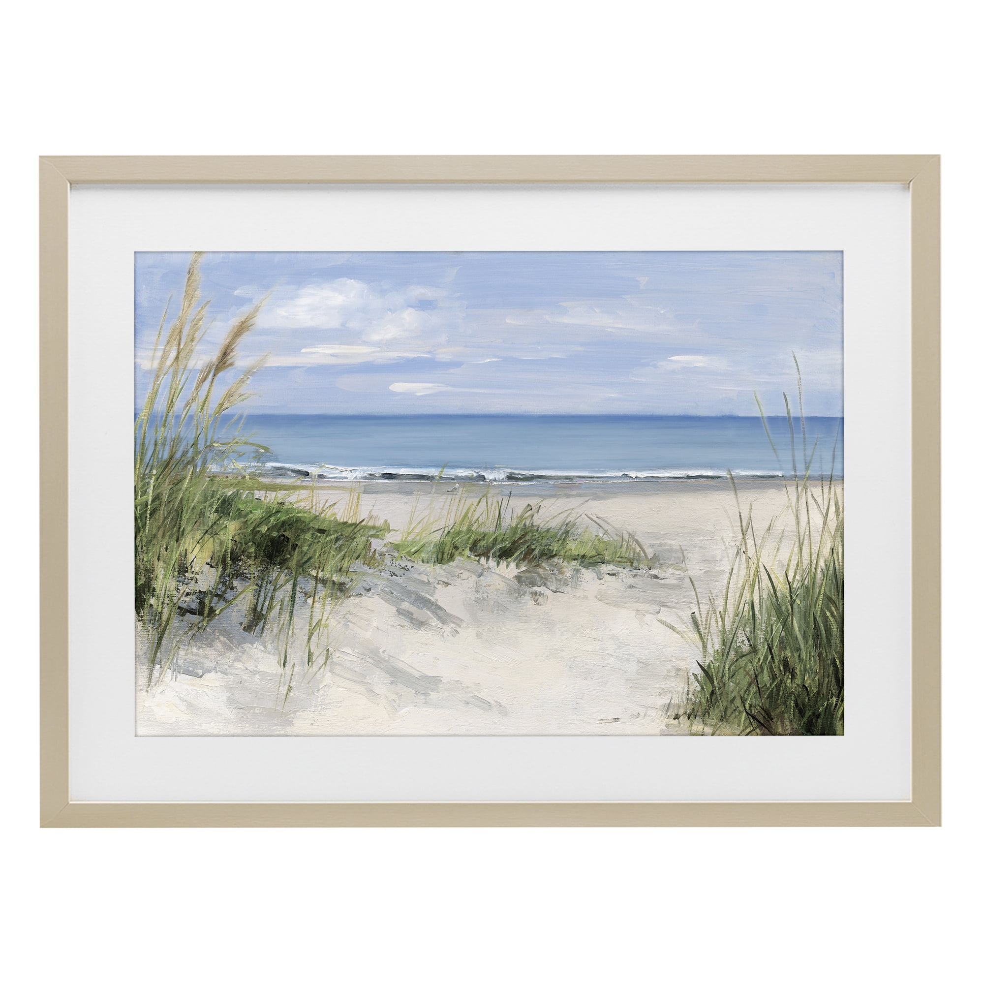 Stupell Industries Tall Grasses by Beach Coast Birch Framed Print Under Glass, design by Sally Swatland