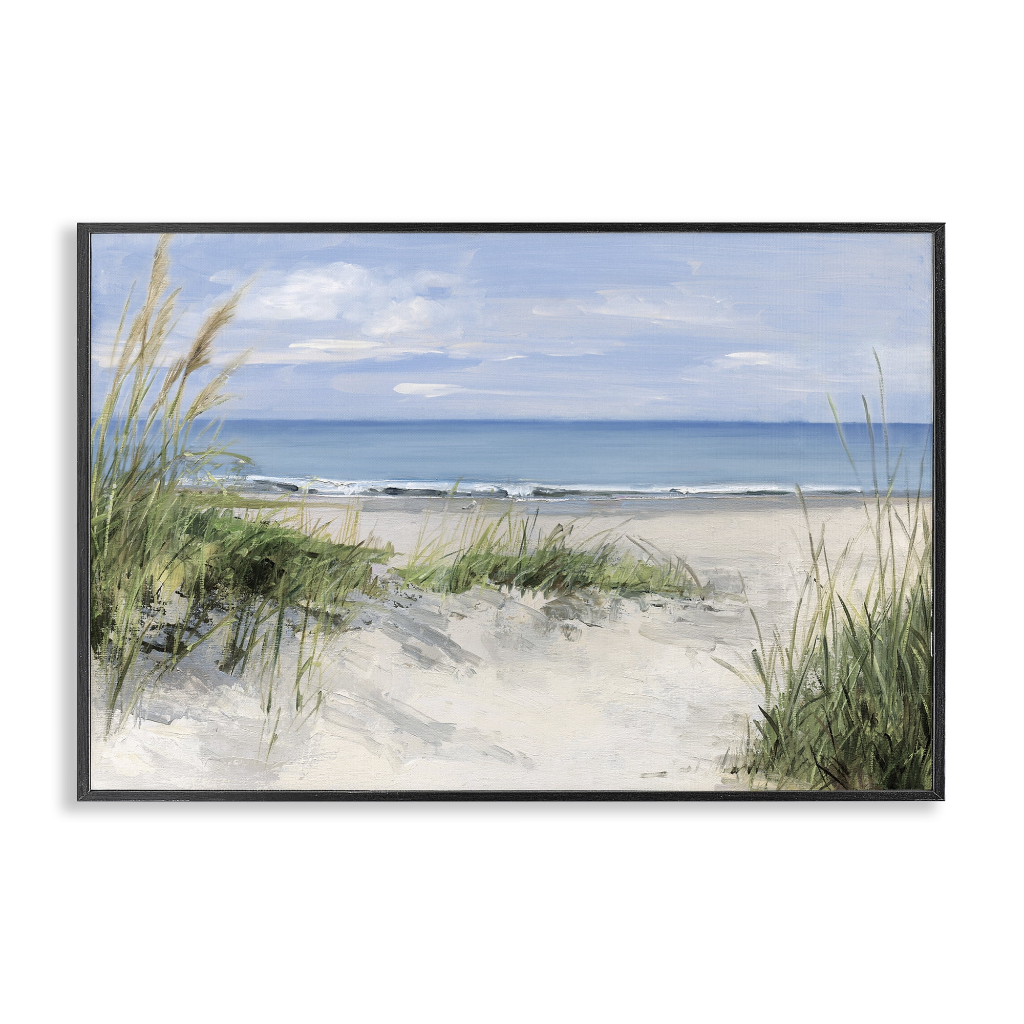 Stupell Industries Tall Grasses by Beach Coast Black Framed Giclee Art, design by Sally Swatland