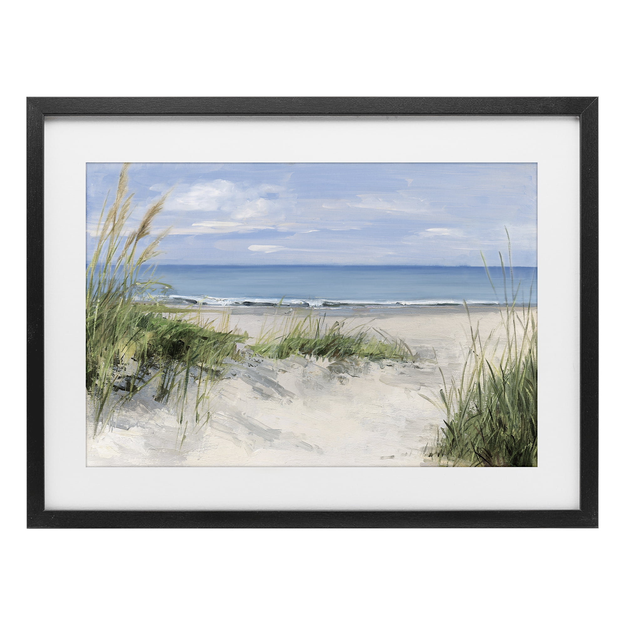 Stupell Industries Tall Grasses by Beach Coast Black Framed Print Under Glass, design by Sally Swatland