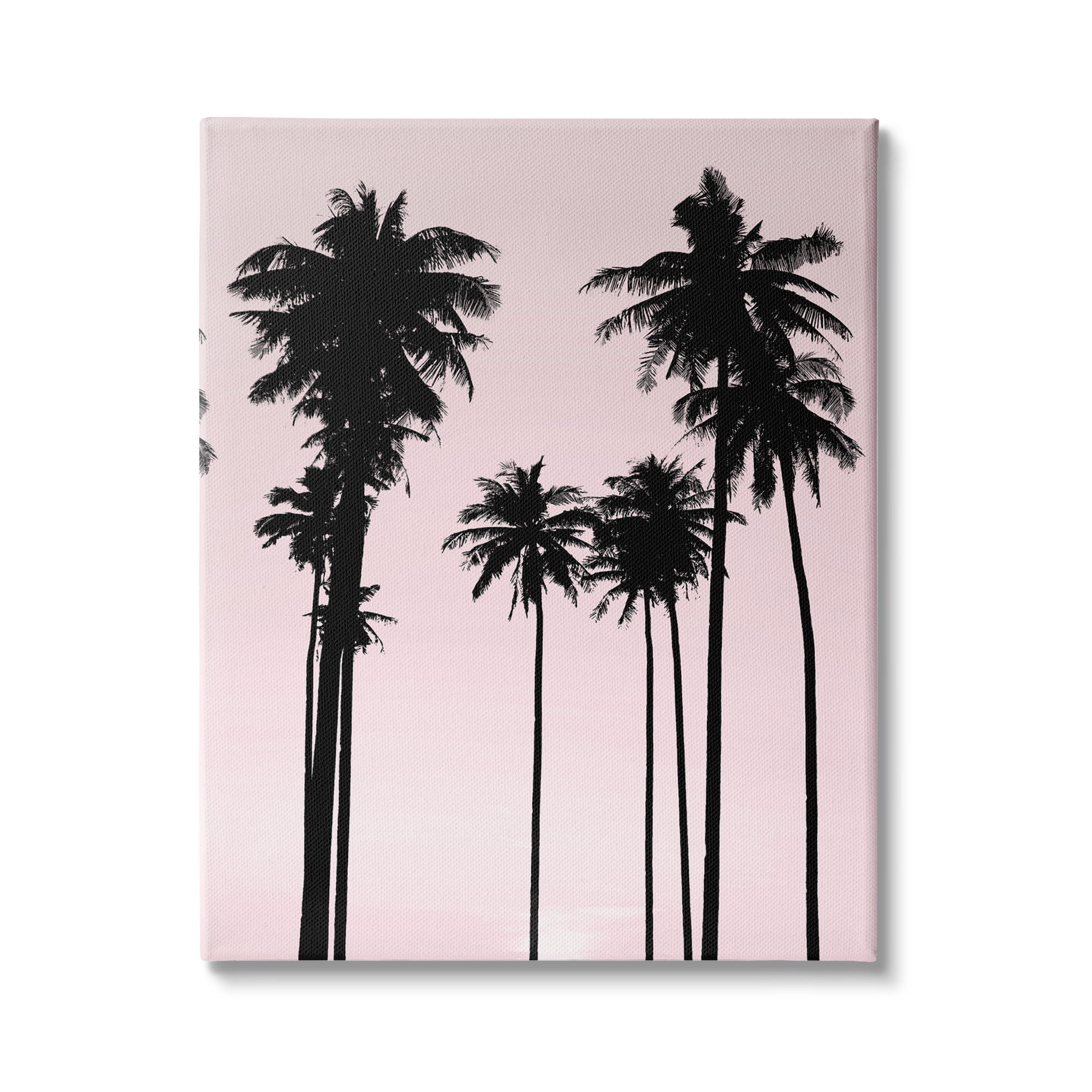 Stupell Industries Tall Palm Tree Silhouettes Tropical Pink Sky, 16 x 20, Design by Mia Jensen