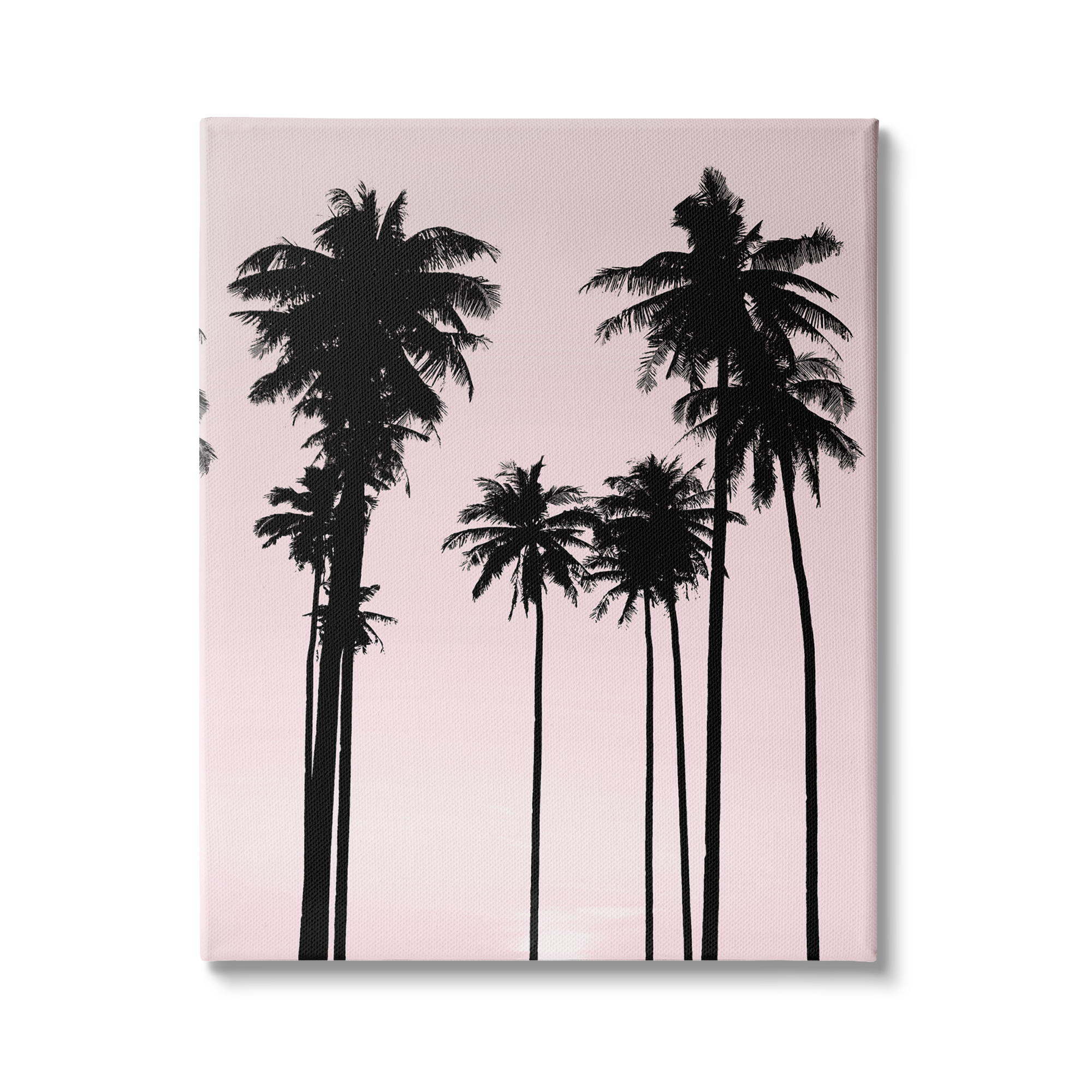 Stupell Industries Tall Palm Tree Silhouettes Tropical Pink Sky, 30 x 40, Design by Mia Jensen