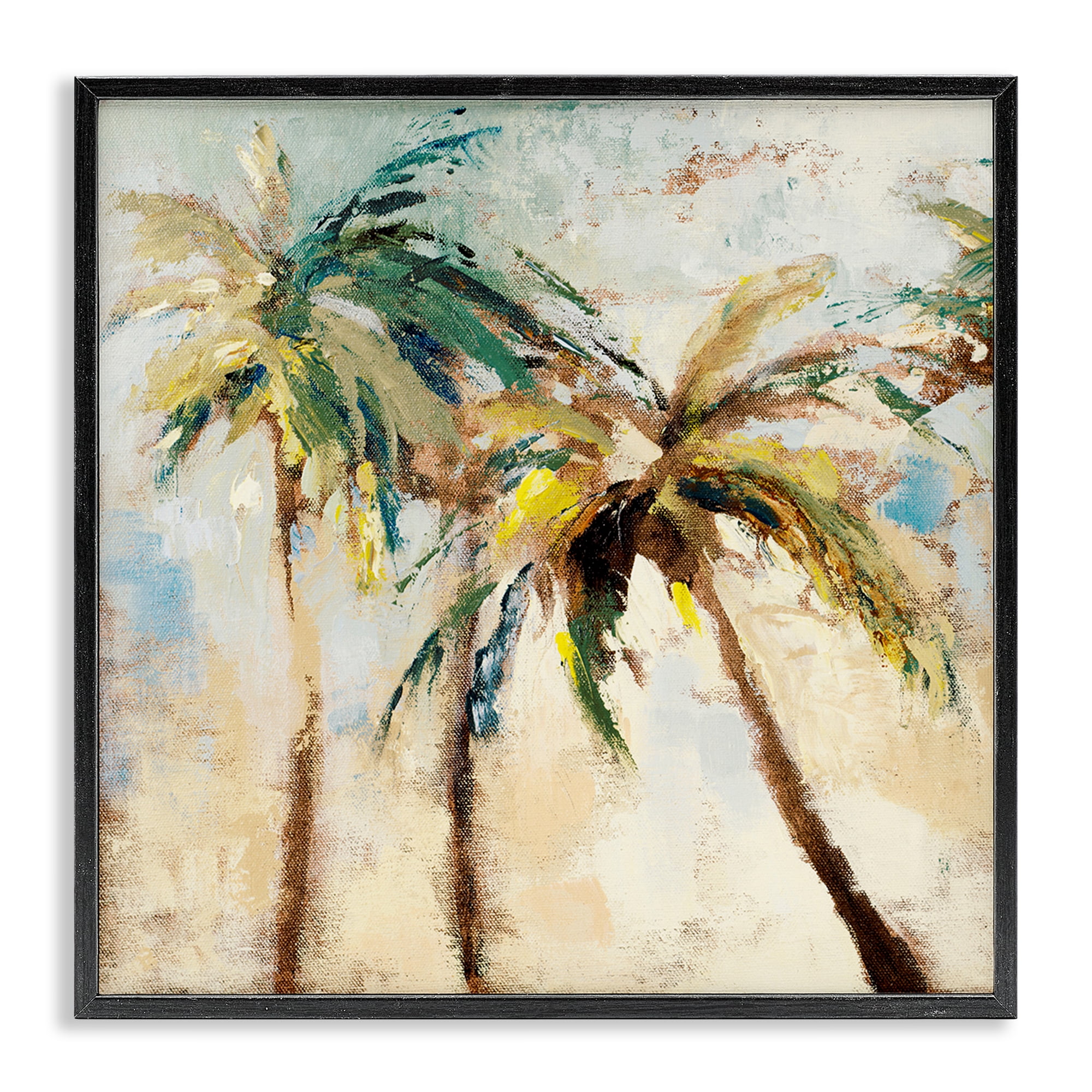 Stupell Industries Tall Palm Trees Abstract Botanical & Floral Painting Black Framed Art Print Wall Art, 24 x 24