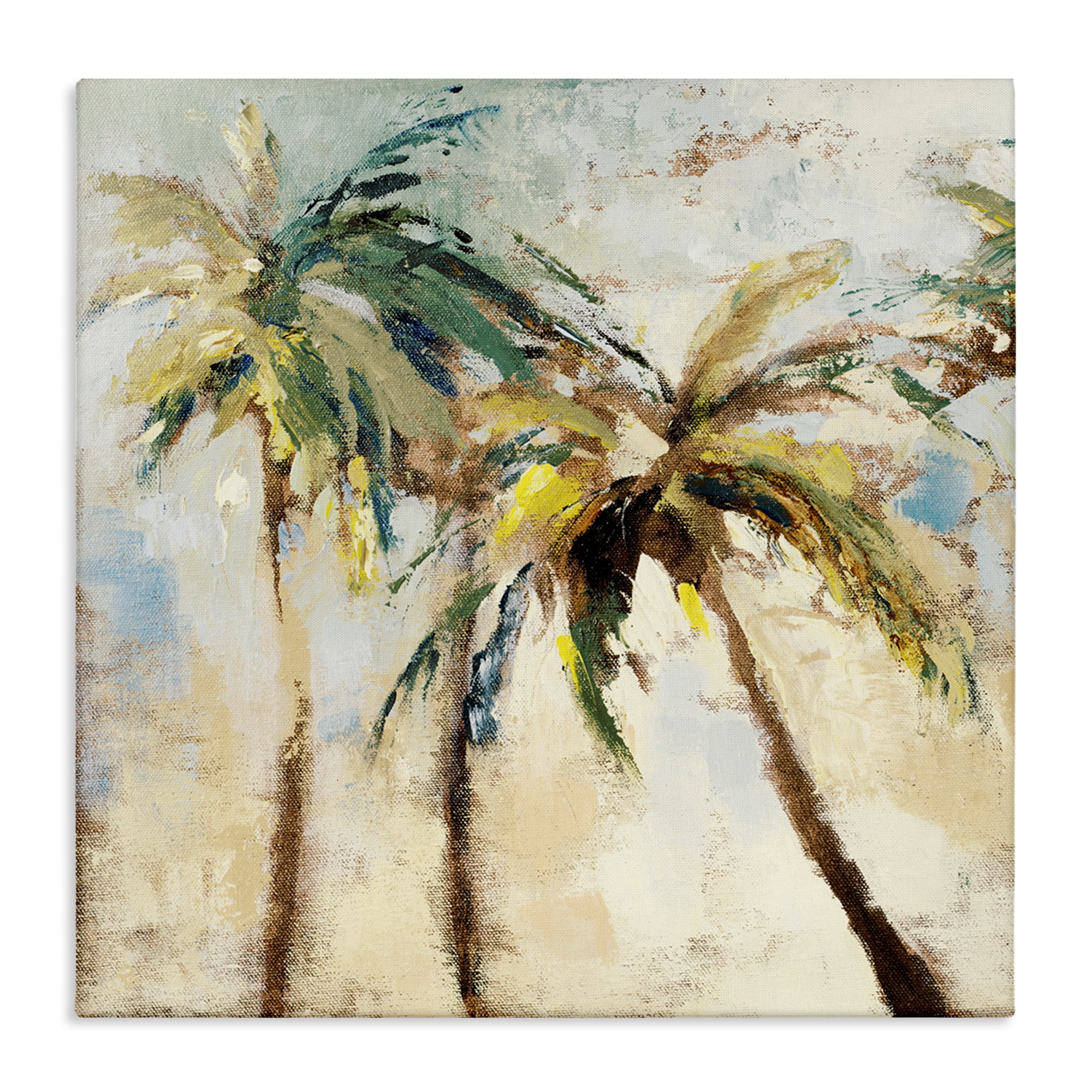 Stupell Industries Tall Palm Trees Abstract Botanical & Floral Painting Gallery Wrapped Canvas Art Print Wall Art, 36 x 36