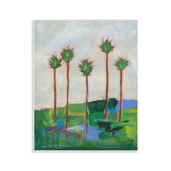 Stupell Industries Tall Palms Impression Landscape & Nature Painting Unframed Art Print Wall Art, 11 x 14