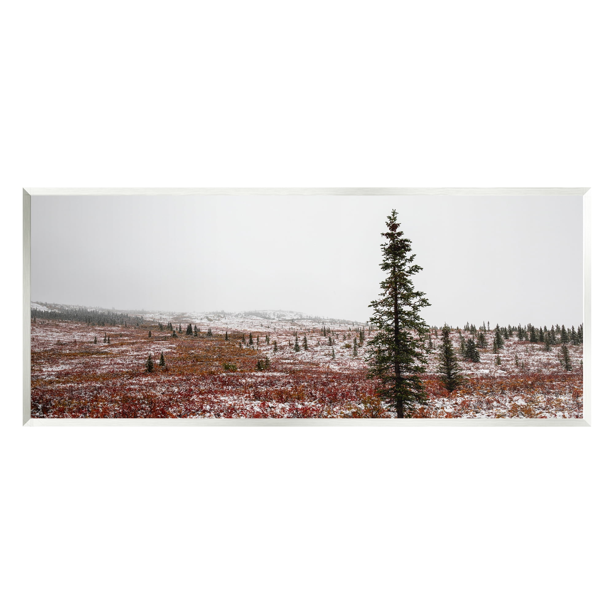 Stupell Industries Tall Pine Landscape Landscape Photography Unframed Art Print Wall Art, 17 x 7