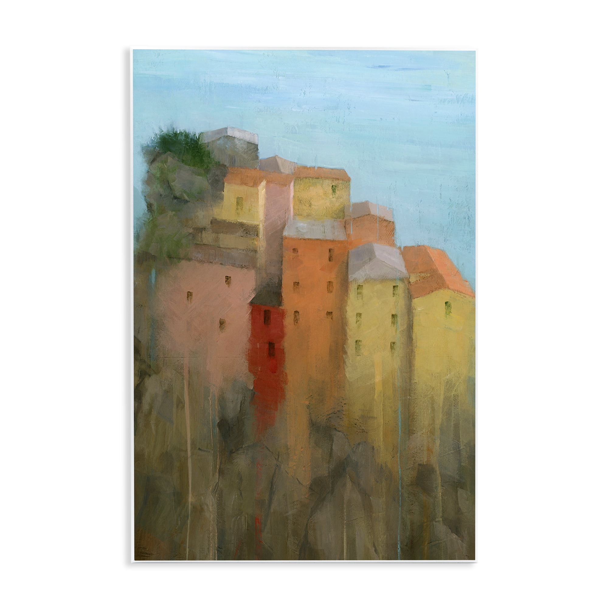 Stupell Industries Tall Seaside Architecture Buildings & Architecture Painting Unframed Art Print Wall Art, 10 x 15