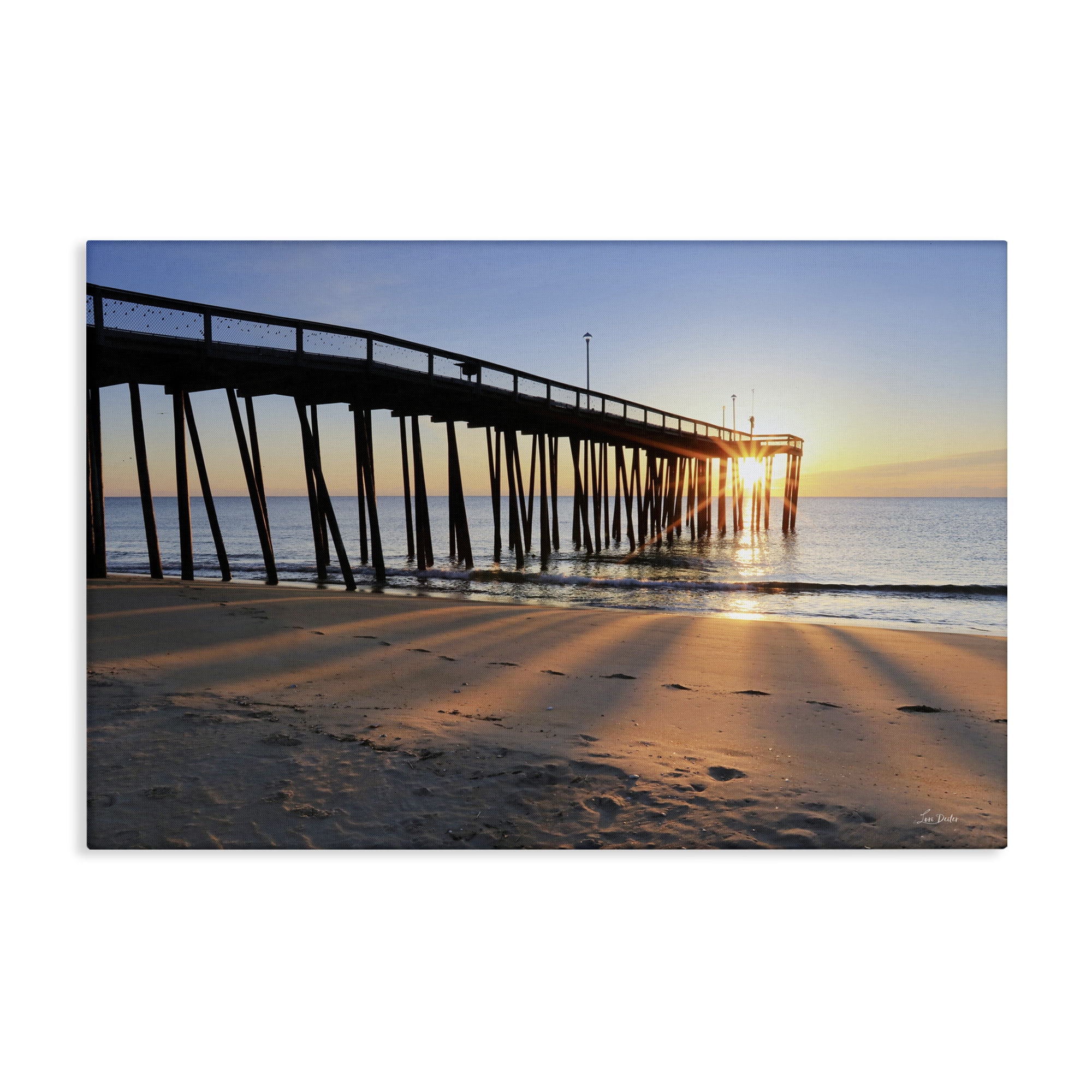 Stupell Industries Tall Sunlit Dock Landscape & Nature Photography Wrapped Canvas Art Print Wall Art, 36 x 24