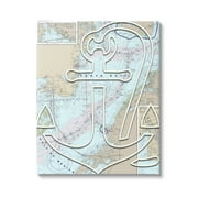 Stupell Industries Tampa Bay Florida Detailed Map Anchor Symbol , 30 x 40, Design by Lil' Rue