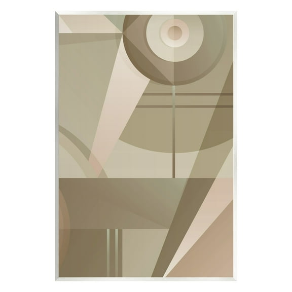 Stupell Industries Tan Geometric Abstract Abstract Painting Unframed Art Print Wall Art, 10 x 15