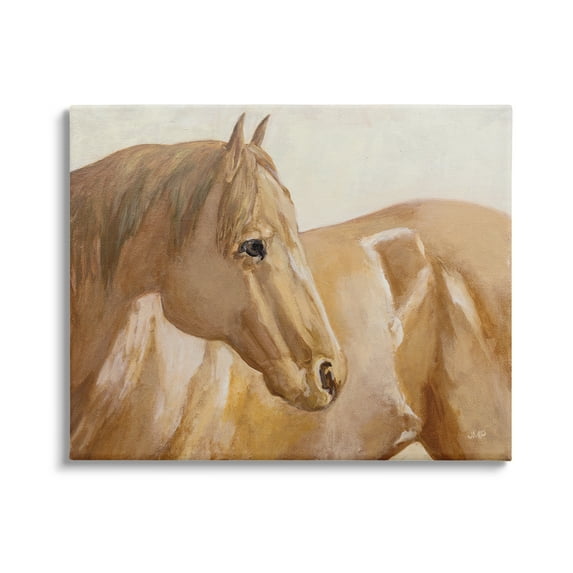 Stupell Industries Tan Horse Painting Animals & Insects Painting Gallery Wrapped Canvas Print Wall Art, 40 x 30