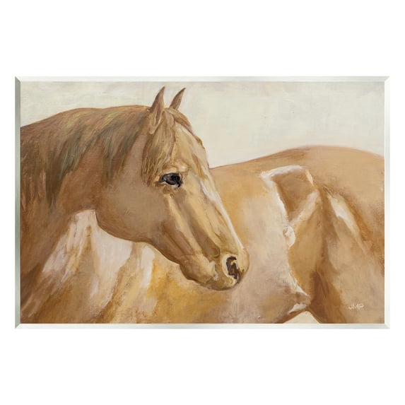 Stupell Industries Tan Horse Painting Animals & Insects Painting Unframed Art Print Wall Art, 19 x 13