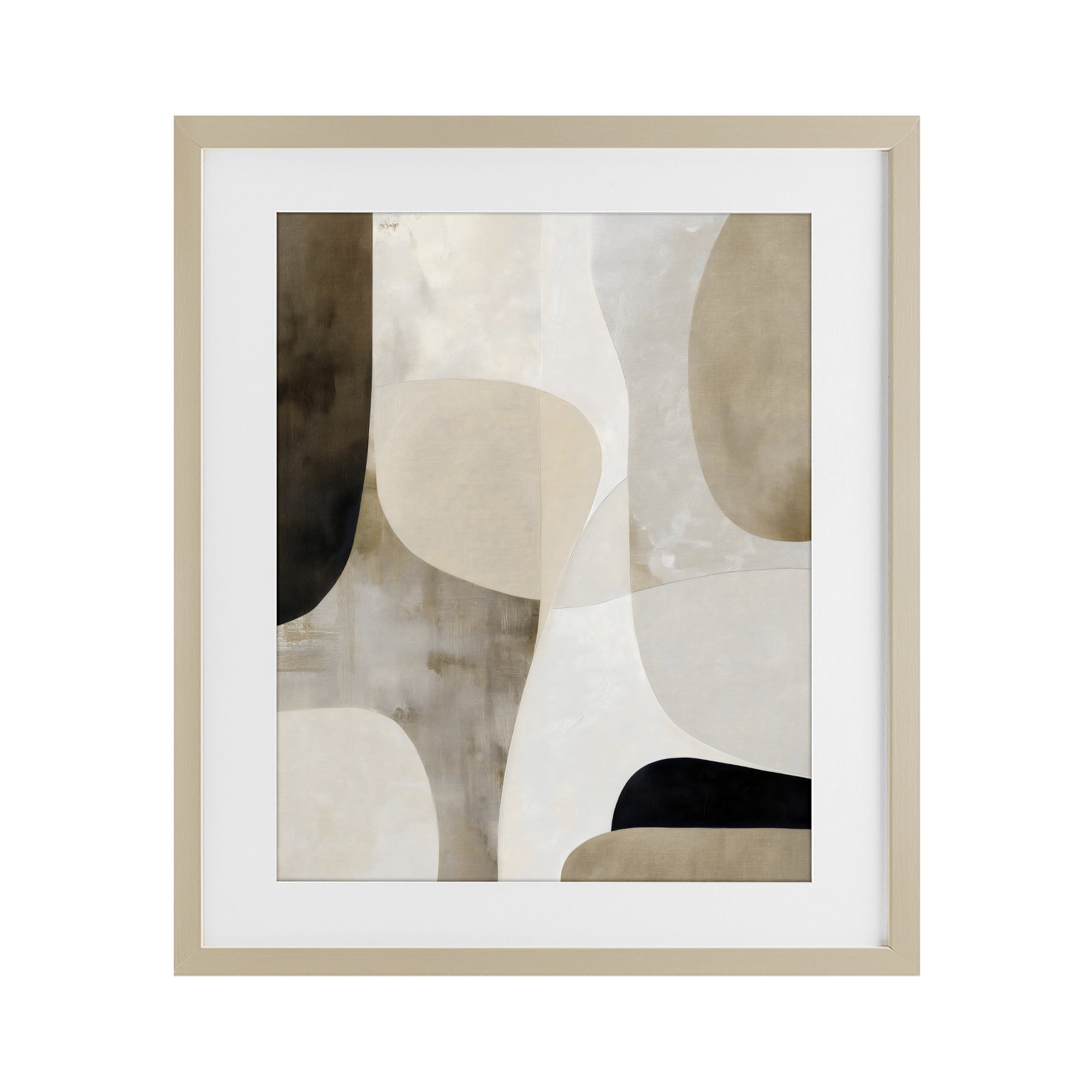 Stupell Industries Tan Shapes Organic Balance Birch Framed Print Under Glass, design by Ink Drop Loft