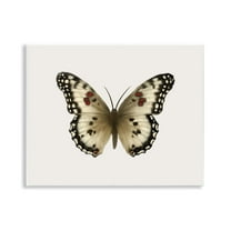 Stupell Industries Tan Symmetrical Butterfly Animals Painting Unframed Art Print Wall Art, 14 x 11