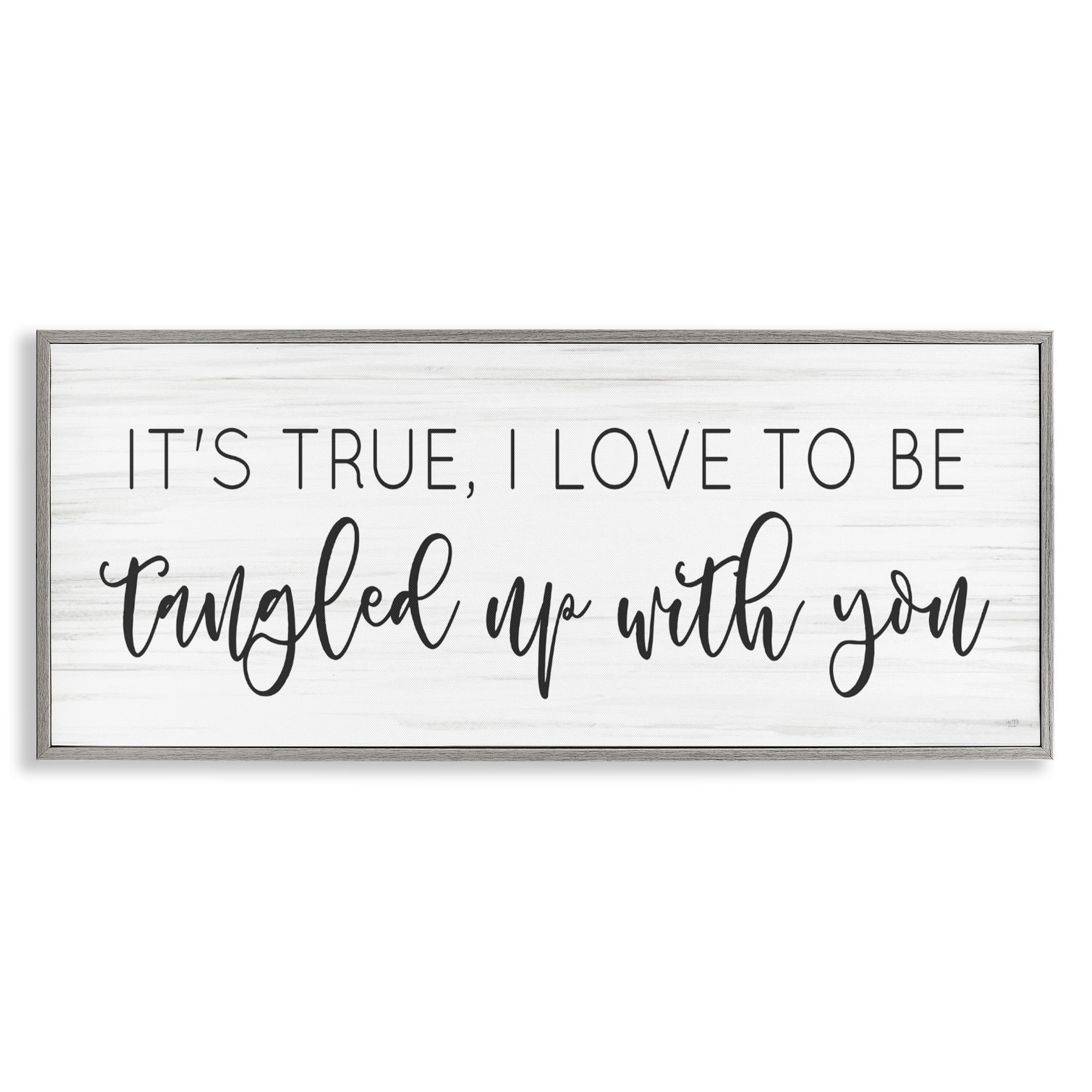 Stupell Industries Tangled Up With You Gray Framed Giclee Art, design by Lux + Me Designs
