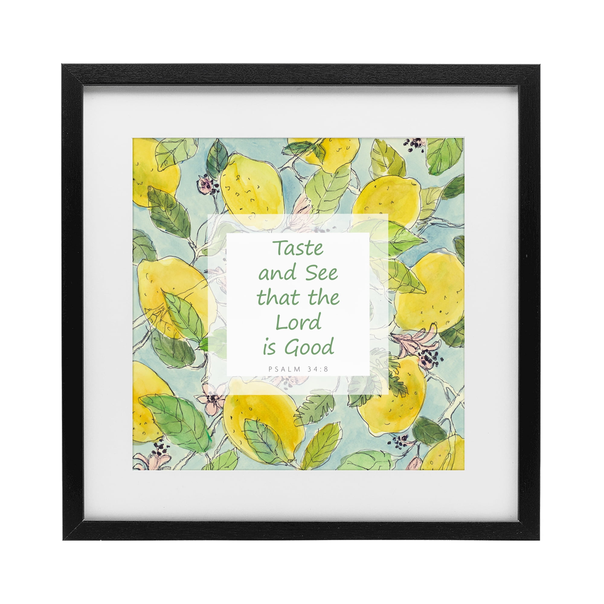 Stupell Industries Taste & See Lord Is Good Black Framed Print Under Glass, design by Lanie Loreth