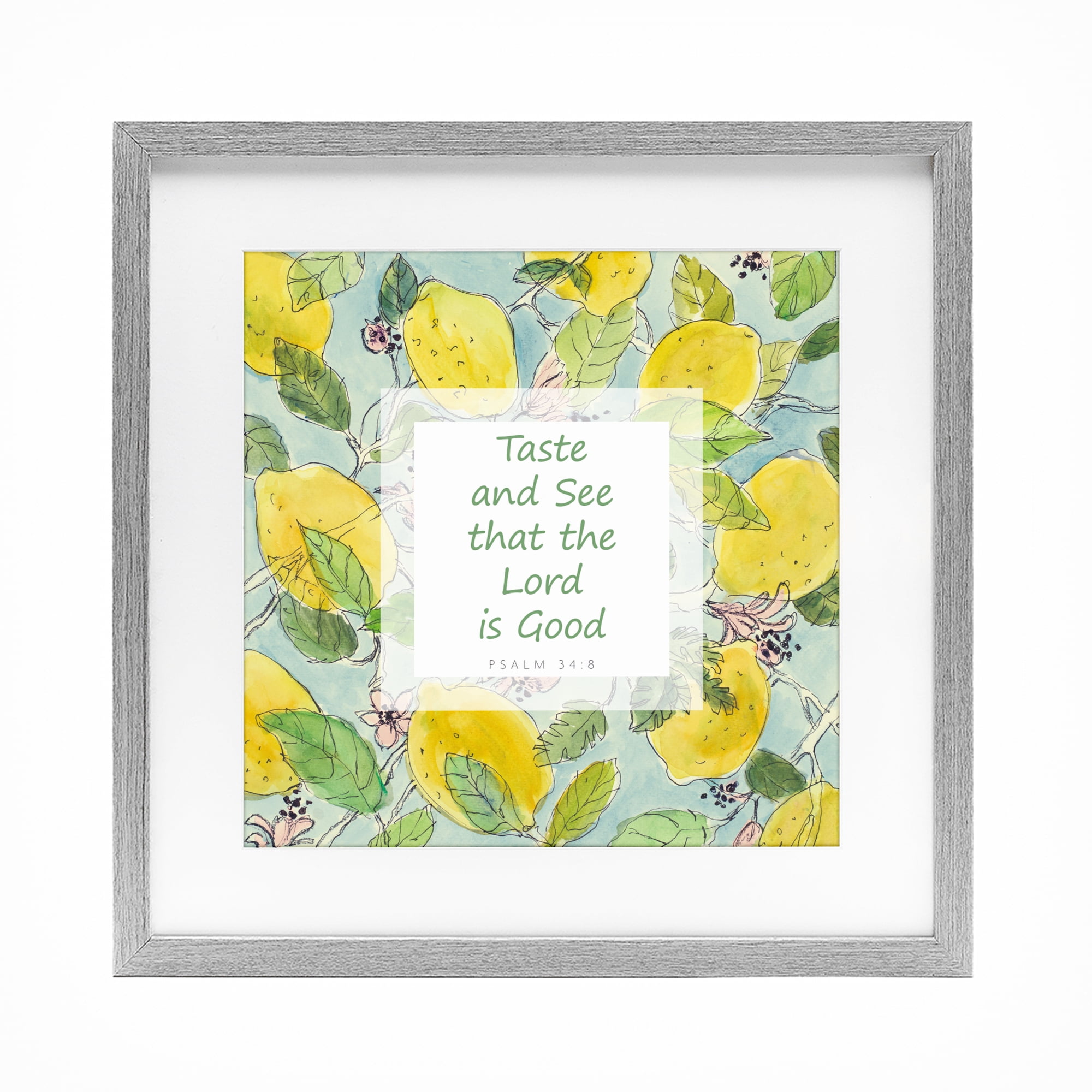 Stupell Industries Taste & See Lord Is Good Gray Framed Print Under Glass, design by Lanie Loreth