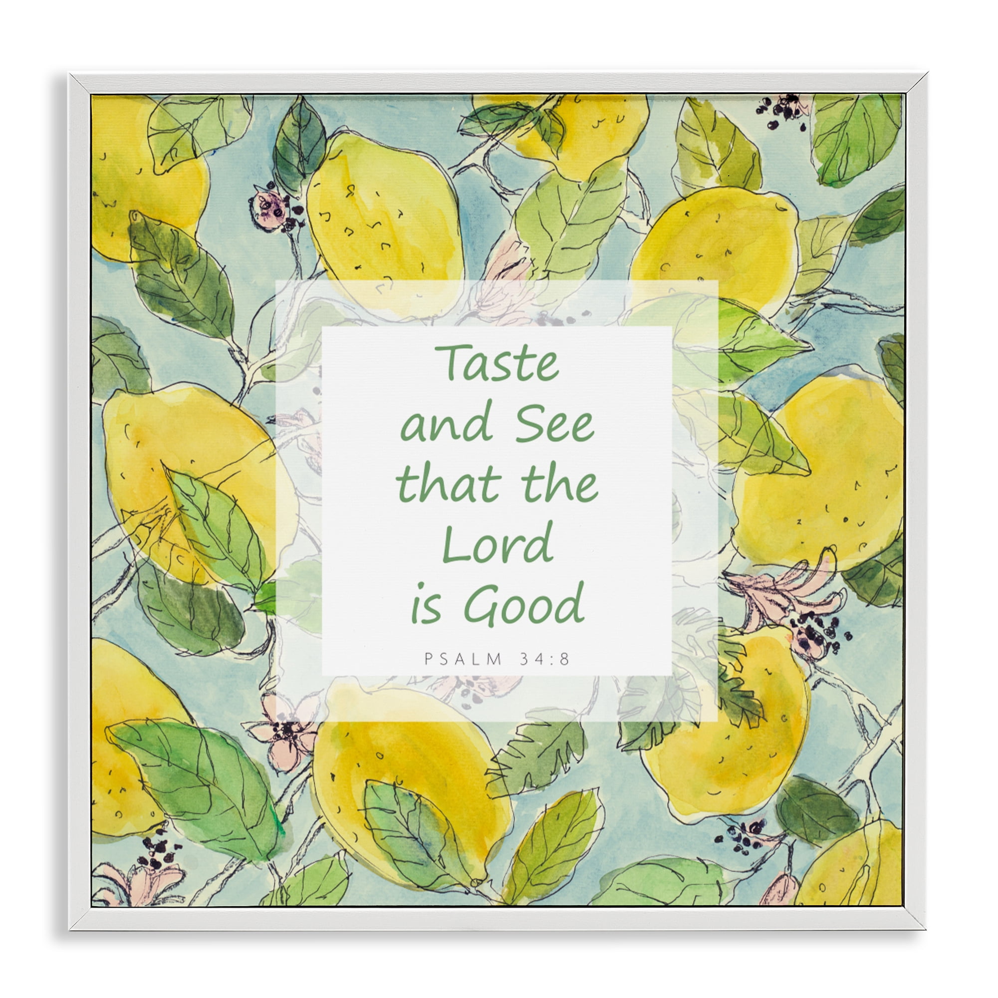 Stupell Industries Taste & See Lord Is Good White Framed Giclee Art, design by Lanie Loreth