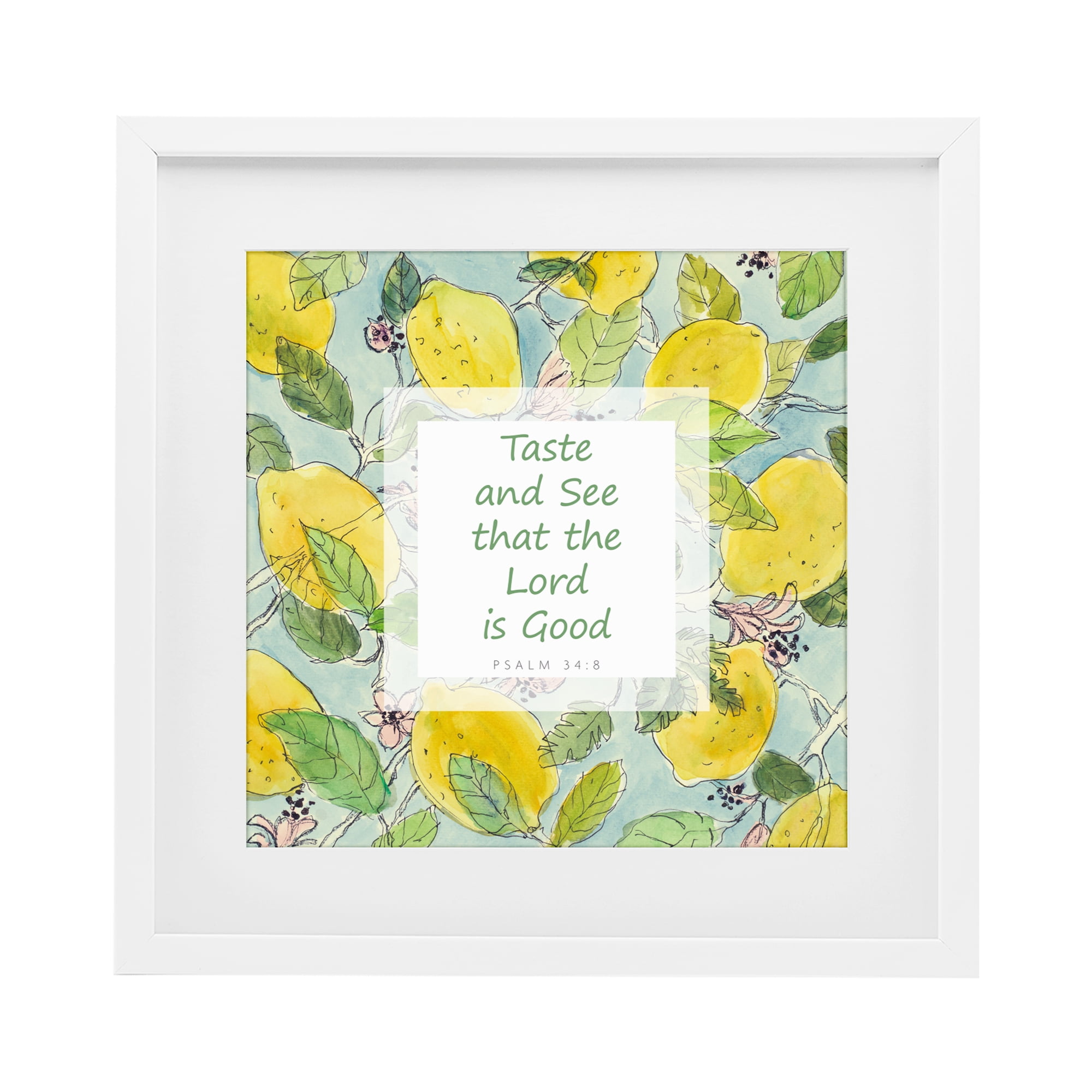 Stupell Industries Taste & See Lord Is Good White Framed Print Under Glass, design by Lanie Loreth