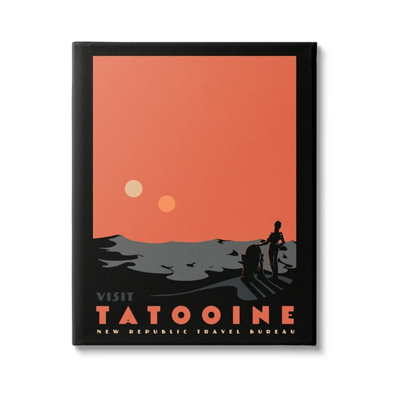 Stupell Industries Tatooine Vast Science Fiction Land Graphic Art Gallery Wrapped Canvas Print Wall Art, Design by Matheus Lopes Castro