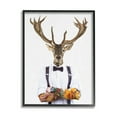 thumbnail image 1 of Stupell Industries Tattooed Hipster Deer Antlers Suspenders Bowtie Outfit Framed Wall Art, 24 x 30, Design by Tai Prints, 1 of 7