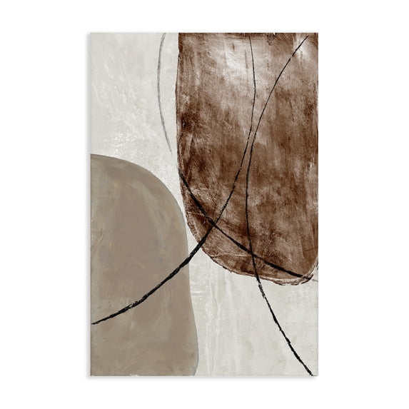 Stupell Industries Contemporary Taupe & Brown Abstract Canvas Art, 30 x 45, by Merri Pattinian