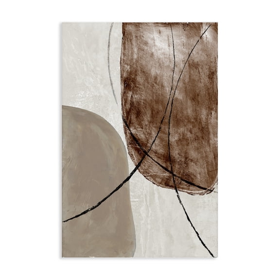 Stupell Industries Contemporary Taupe & Brown Abstract Canvas Art, 30 x 45, by Merri Pattinian