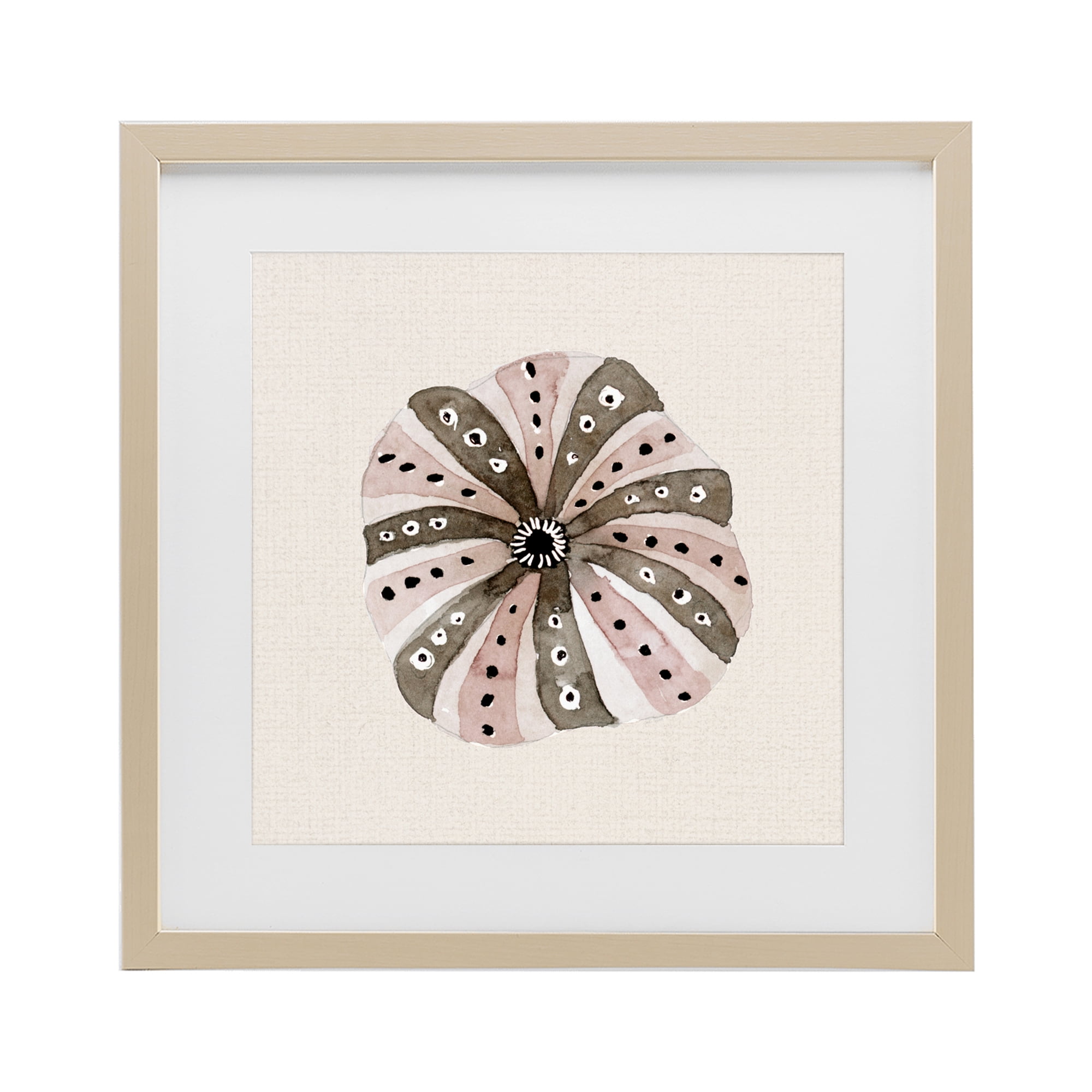 Stupell Industries Taupe Striped Sea Urchin Birch Framed Print Under Glass, design by Lanie Loreth