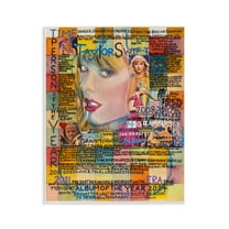 Stupell Industries Taylor Musician Collage People Drawing Unframed Art Print Wall Art, 11 x 14