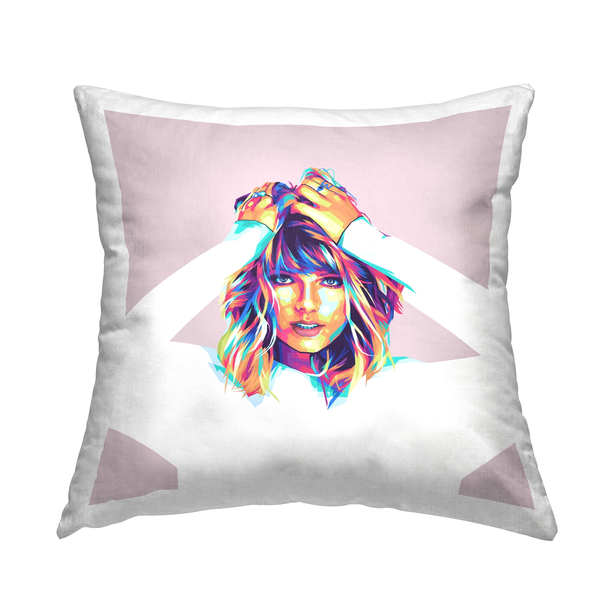 Stupell Industries Taylor with Rainbow Hair Decorative Printed Throw Pillow Design by Birch&Ink
