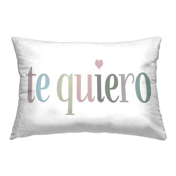 Stupell Industries Te Quiero Pastel Decorative Printed Throw Pillow, 14 x 7 x 20