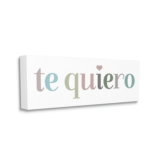 Stupell Industries Te Quiero Phrase Romantic Spanish Text Canvas Wall Art by SD Graphics Studio