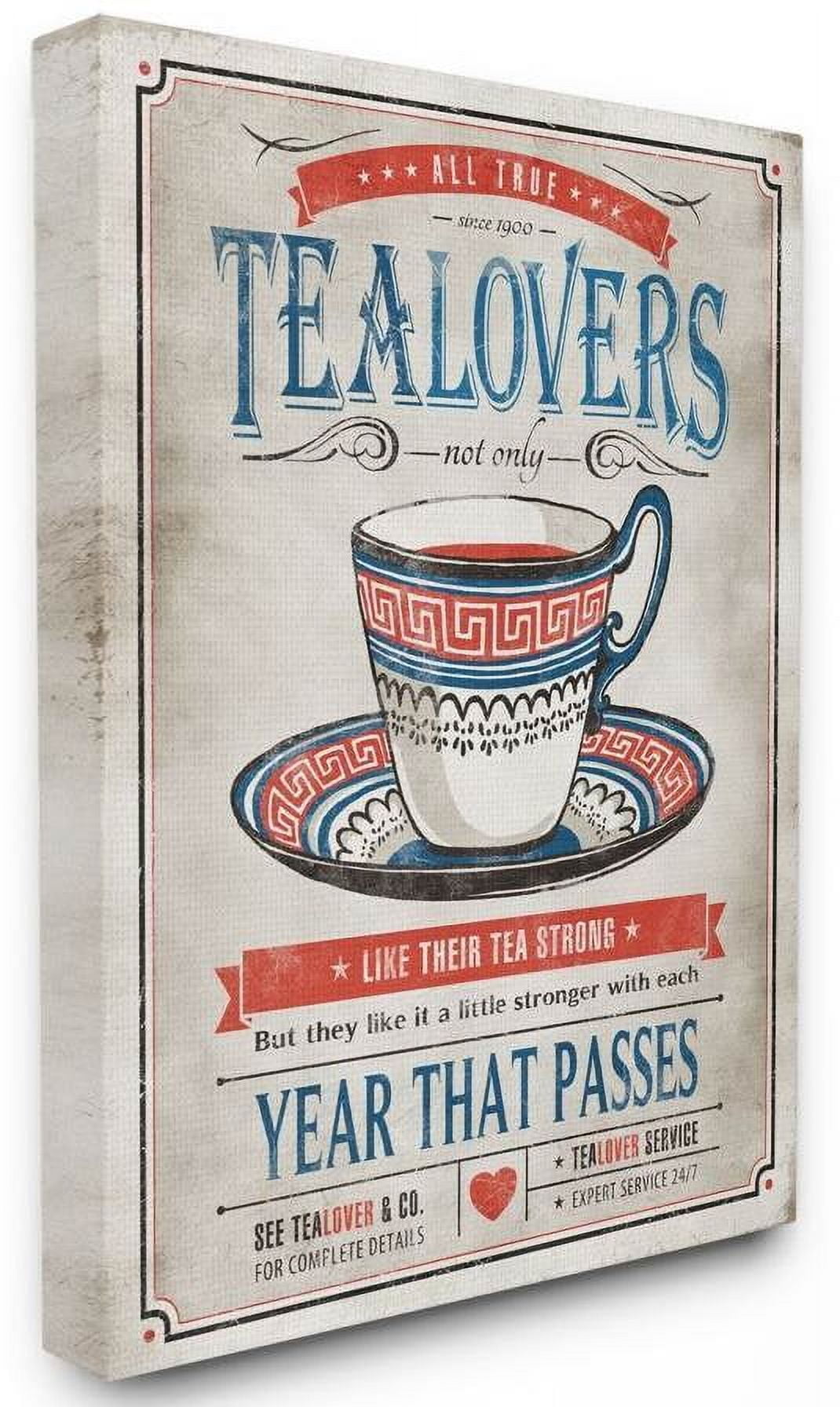 Stupell Industries Tea Lovers Vintage Comic Book Design Canvas Wall Art by Ester Kay