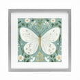 thumbnail image 1 of Stupell Industries Scandinavian Teal Butterfly Garden with Daisies Gray Framed Print Under Glass, 13 x 13, by Petals Prints Design, 1 of 8
