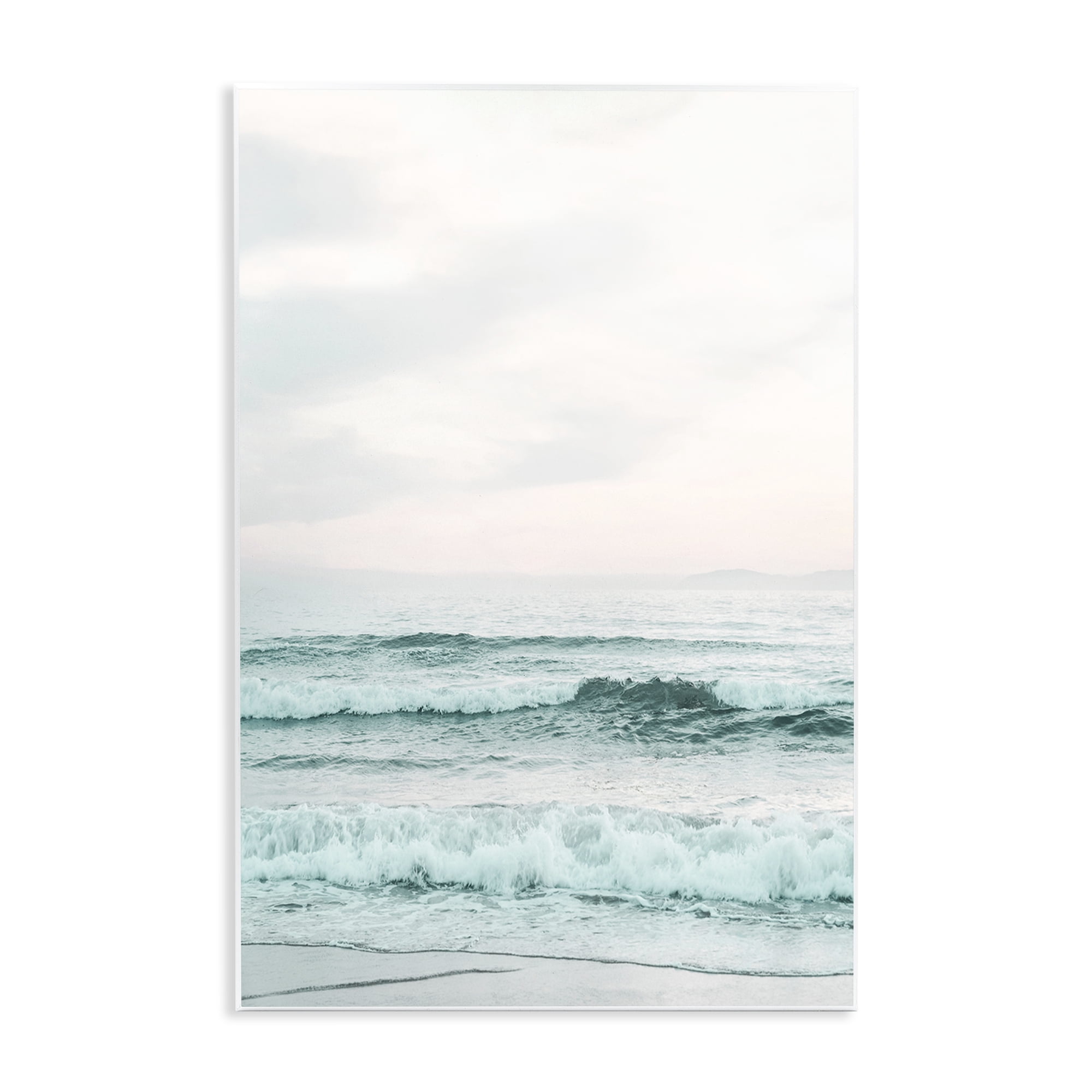 Stupell Industries Teal Sea Tide Nautical & Beach Photography Unframed Art Print Wall Art, 13 x 19